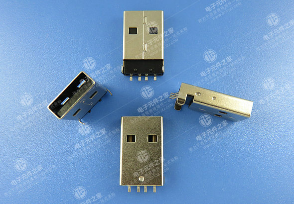 USB AM 貼片公頭 彎腳有柱